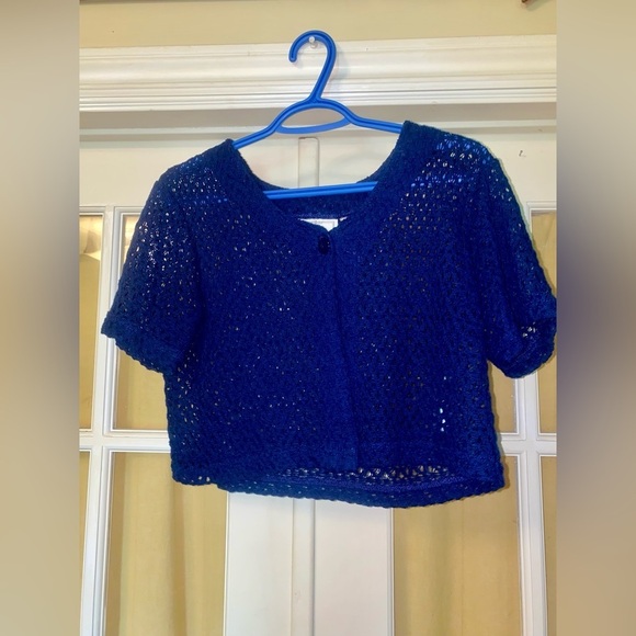 Erika Blue Short Sleeve Crew Neck Maxi Sundress - Picture 5 of 7